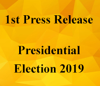 1st Press Release  -  Presidential Election 2019 